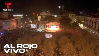 Palestinos iluminan árbol de Navidad en la Plaza del Pesebre | Al Rojo Vivo | Telemundo