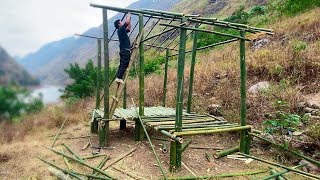 HOT🔥Building a Private Bamboo House in the Mountains in 180 Days