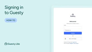 Signing in to Guesty | Guesty Lite & Guesty Pro