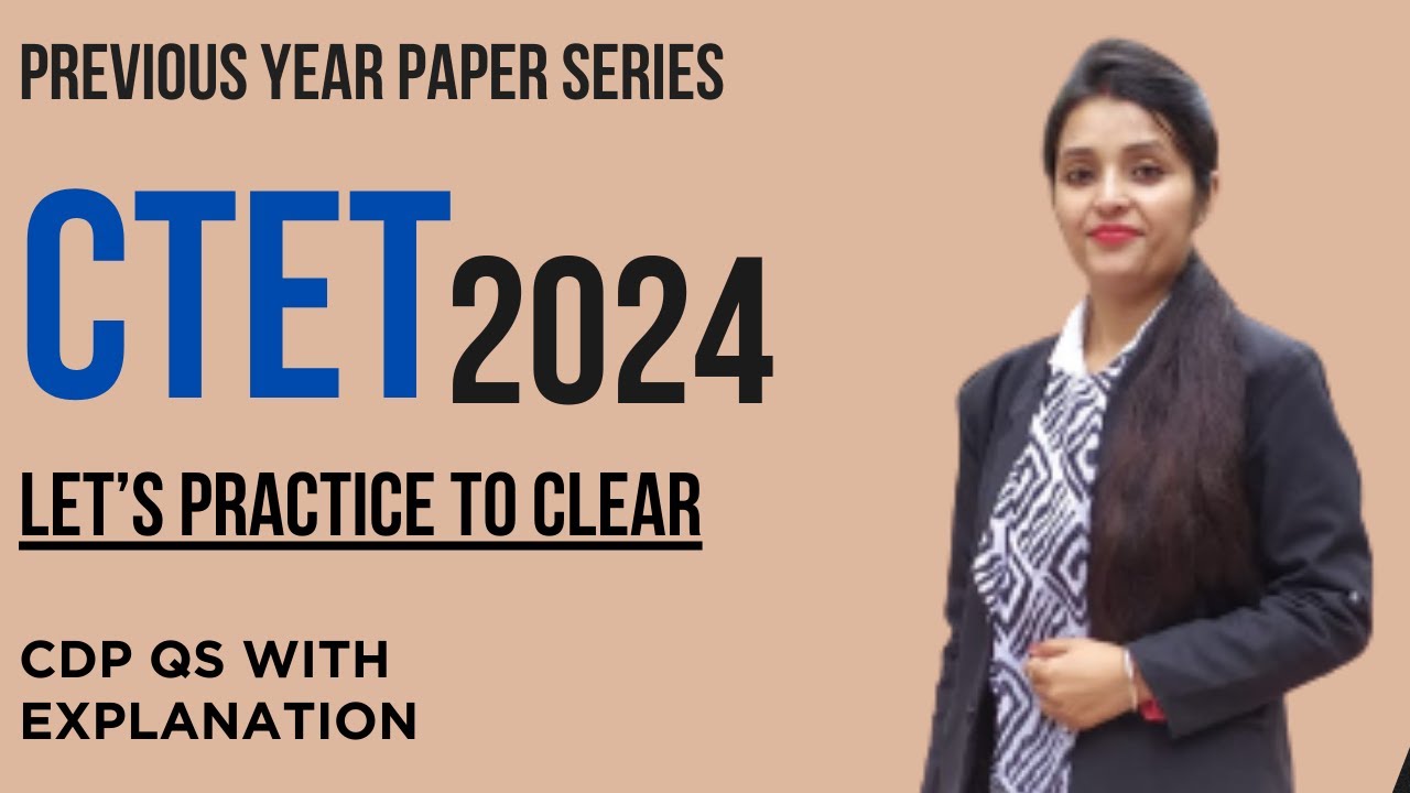 Ctet Cdp Preparation Previous Year Paper Youtube