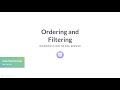 SQL Tutorial: Ordering and filtering