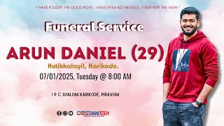 HOME GOING SERVICE || ARUN DANIEL(29) || LIVE