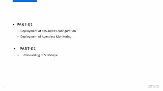 Deployment of Agentless Monitoring on K3S - SiteScope Onboarding