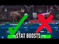 Who To Use Stat Boosts On! Stat Boosts Explained! | Jurassic World Alive 1.7