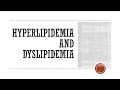 Hyperlipidemia and Dyslipidemia - Exercise Prescription