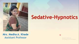 Sedative-Hypnotics: Part 1: Introduction