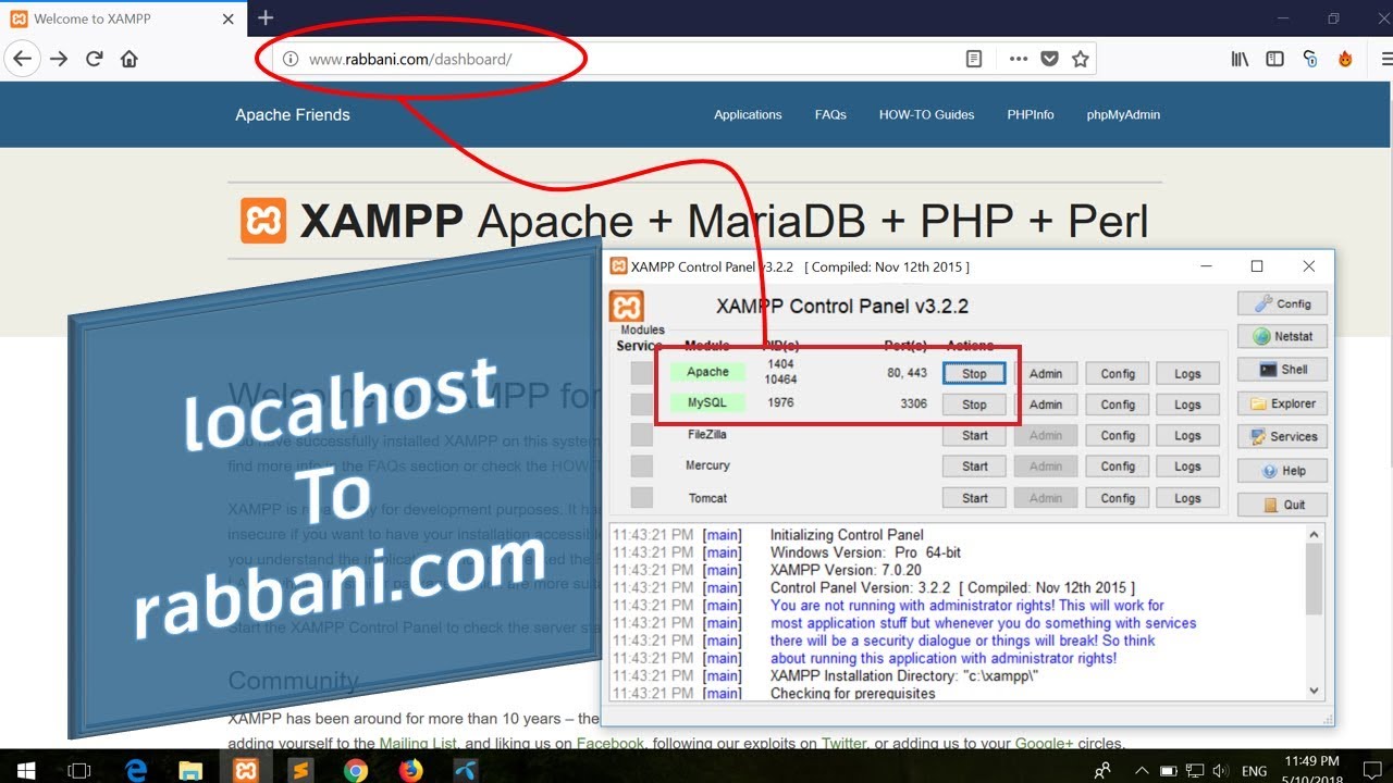 How To Add A Custom Domain Name On Your Localhost Using Xampp Youtube
