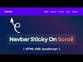 How To Make Navbar Fixed Top After Scrolling | Create a Sticky Navbar on Scroll