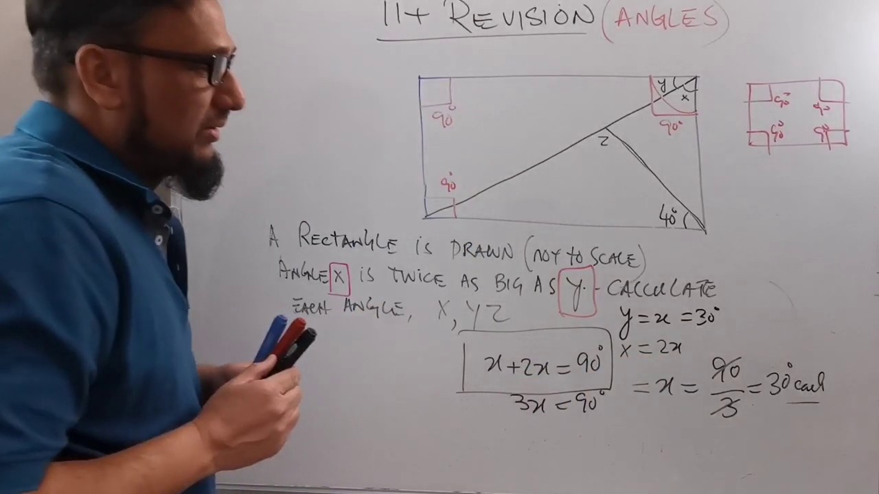 11 Plus Revision (angles) - YouTube