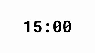 900 Second Countdown Timer - White Background