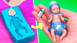 11 DIY Baby Doll Hacks and Crafts / Miniature Baby, Crib and More!