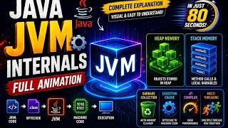 Java JVM Internals Full Animation ⚙️ | Heap, Stack #Java #GarbageCollection #HeapMemory #StackMemory