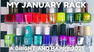 Building My January Nail Polish Rack! | Manifesting a Bright and Happy 2025!