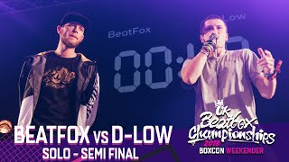 BeatFox vs D-Low | Solo Semi Final | 2018 UK Beatbox Championships