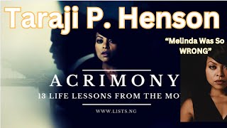 LIFE LESSONS FROM ACRIMONY BY TYLER PERRY