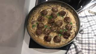 Meatballs in creamy mushroom sauce 👌 Köttbullar i krämig champinjonsås👌