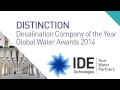 IDE wins Global Water Awards for the Desalination Company of the Year!