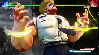 STREET FIGHTER V- Guile V-Trigger Sonic Boom into Sonic Tempest