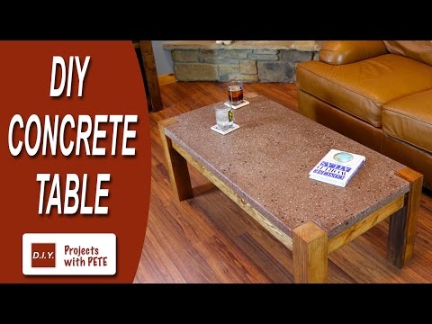 How to Make a Concrete Table - Polished Concrete Top with Recycled Glass How to Make a Concrete Table - Polished Concrete Top with Recycled Glass