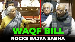 LIVE: Huge Ruckus in Rajya Sabha over JPC Report on Waqf Bill |Congress |BJP | Parliament |Sansad