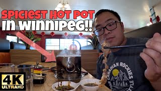 WINNIPEG LOCAL FOOD!! SPICIEST HOT POT IN WINNIPEG MANITOBA 🍲!! [4K]