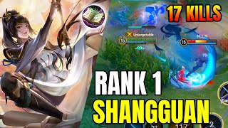 Top 1 Shangguan Plays! 17 Kills LEGEND RANK DOMINATION in Honor of Kings