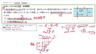 合成速度と相対速度　〜『考え方』編