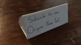 Origami name tent (short)