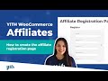 How to create the affiliate registration page - YITH WooCommerce Affiliates