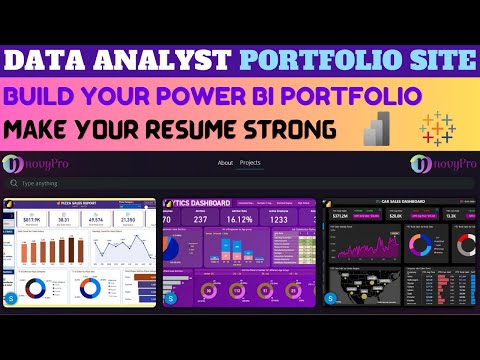 Create a portfolio site for data analysts | Build a Powerful Resume | Power BI portfolio