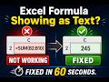 Excel Formula Showing as Text? Fix It in 60 Seconds