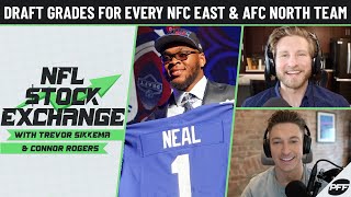 Draft Grades for Every Team in the NFC East & AFC North | NFL Stock Exchange | PFF