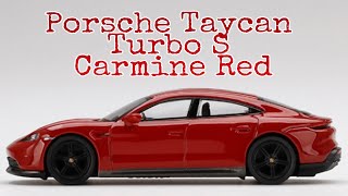 Mini GT Porsche Taycan Turbo S Carmine Red / #289 Unboxing / 1:64 scale