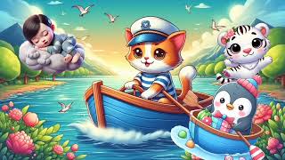 ROW, ROW, ROW,YOUR,BOAT  | SIMPLE SONG | NURSERY RHYMES | PLAY SONGS KIDS FAMILY🍂⛩️✨