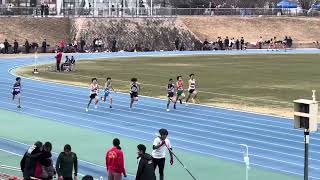 東大阪市陸上競技記録会　2025年2月11日　中学男子100m8組