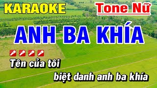 Karaoke Anh Ba Khía Nhạc Sống TONE NỮ | Hoài Phong Organ