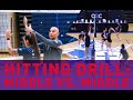 Hitting drill  middle vs  middle