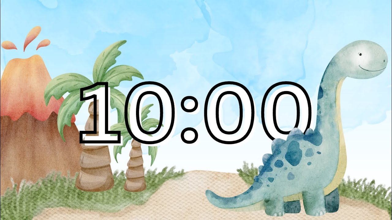 10 Min Dinosaur Calm Cute Simple Timer Youtube
