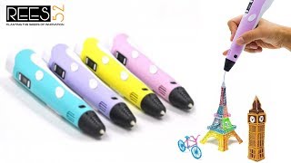 REES52 3D Pen 2nd Generation full Introduction STEP BY STEP make a sketch