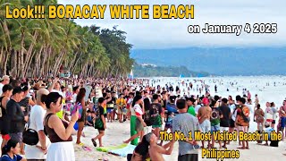 Look! This is BORACAY White Beach on January 4 2025 5:00pm Walk Many People Having a Great time