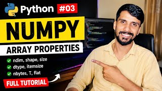 NumPy Array Properties in Python | ndim, shape, size, dtype Explained | NumPy Tutorial #03