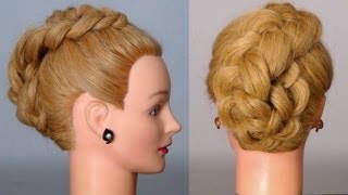 Прическа с плетение на длинные волосы. Braided hairstyles tutorial