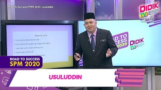 DidikTV Road To Success STPM 2020 | Usuluddin