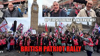 British Patriots Rally! Massive Crowd March in London! Interviews \u0026 Up Close Footage - Feb1st 2025!