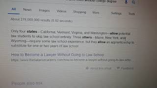 LAW SCHOOL (take the bar exam without going to law school- USA)