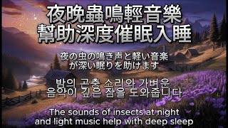 夜晚蟲鳴輕音樂幫助深度睡眠The sounds of insects at night and light music deep sleep夜の虫の鳴き声と軽い音楽が深い眠りを助けます