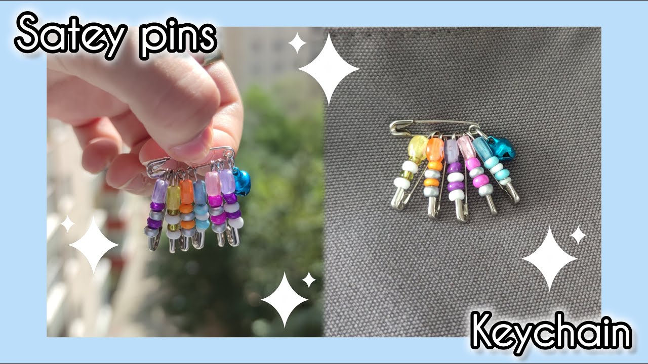 Diy Beaded Safety Pins Tutorial Safety Pins Keychains Youtube
