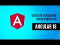 Angular 18 | Creating New Component with the angular CLI Commands #angular #angularcli