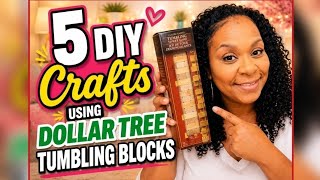 EXCITING DIY Crafts using Dollar Tree Tumbling Blocks #diy #craft #dollartree #wood