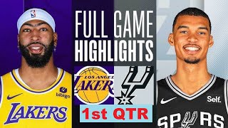 Los Angeles Lakers vs San Antonio Spurs Highlights 1st-QTR HD | Dec 15, 2023 | 2023-24 NBA Season